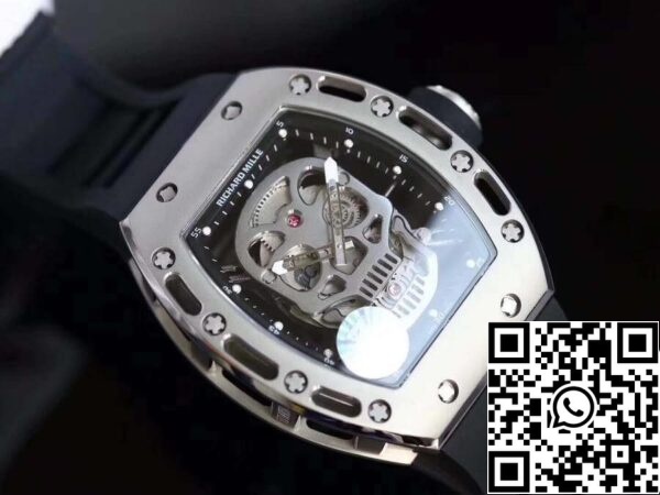 3 681 Richard Mille RM052 Z Factory 1:1 Best Edition Swiss ETA6T51 Quadrante Nero con Teschio