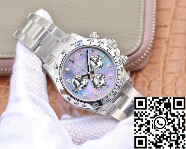 3 68 c1aafc1c 8813 4cac 93ec e004c1361ada Rolex Daytona Cosmograph 116509-0064 1:1 Best Edition JH Factory 18K White Gold Fritillaria Dial