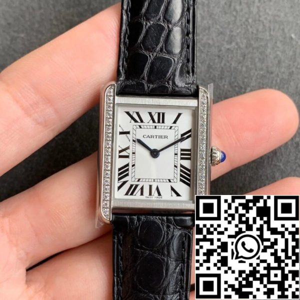 3 68 e08c9680 7e10 49e5 aead 578e6949a148 Cartier Tank 1:1 Best Edition K11 gyári fekete bőrszíj