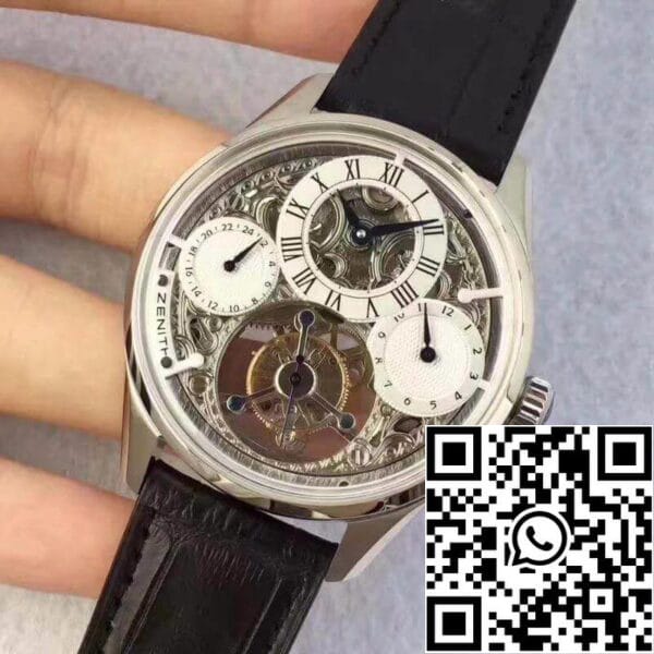 3 699 Zenith EP Calender Skeleton Tourbillon RG/LE 1:1 Best Edition Swiss Tourbillon