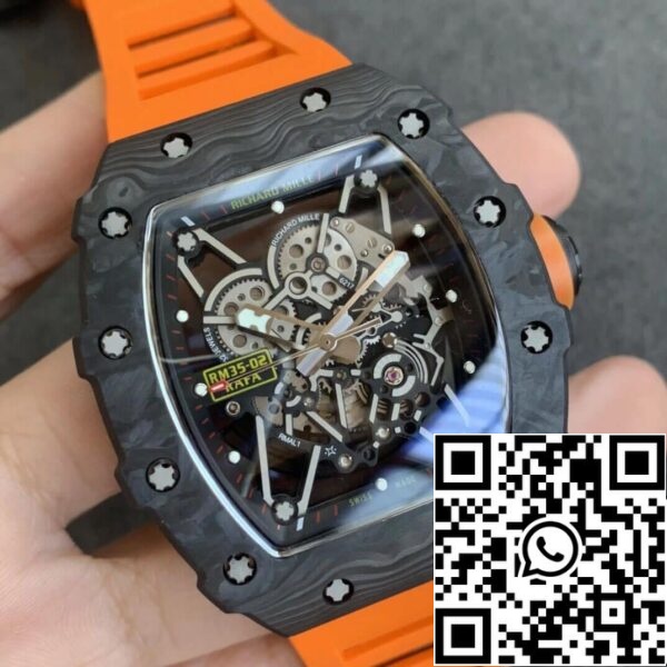 3 6 2d0baed5 f29b 4732 ab4d f421c2a320a7 Richard Mille RM35-02 1:1 베스트 에디션 KV 팩토리 V3 오렌지 스트랩