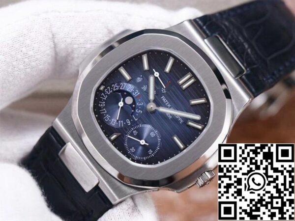 3 6 e3548310 b411 4aec b6da dc590a721828 Patek Philippe Nautilus 5712/1A-001 1:1 Best Edition PF Factory Blue Dial Leather Strap Swiss Movement