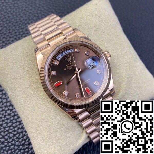 3 7 Rolex Day Date 118235 1:1 Best Edition EW Fabriek Bruine Wijzerplaat