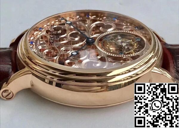 3 70 Patek Philippe Tourbillon Sapphire 1:1 Best Edition Rose Gold Swiss Tourbillon