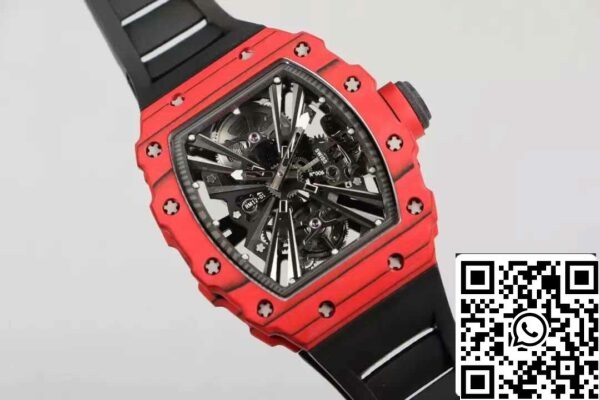 3 70 23abcb21 07d6 4098 ac9e 63cc5c9fce5c Richard Mille RM12-01 Tourbillon 1:1 Best Edition RM Factory Cassa rossa Cinturino in gomma nera