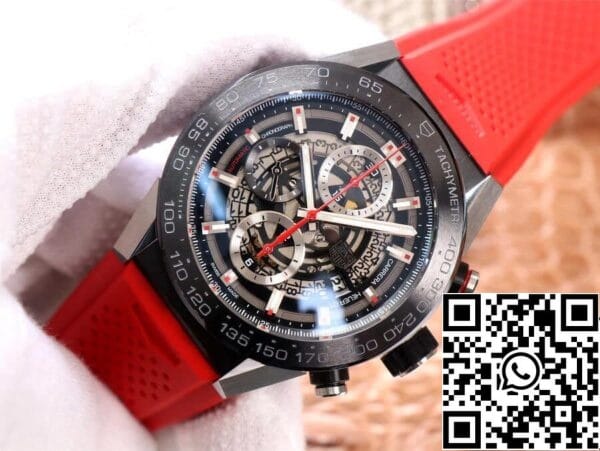 3 71 5eae0332 636f 474b 946b 333e64e2c4fc TAG Heuer Carrera CAR2A1Z.FT6050 1:1 Best Edition XF Factory Cinturino in gomma rossa