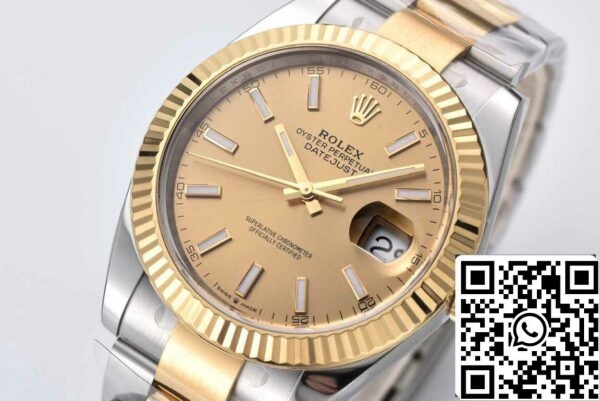 3 73 27d30053 89f5 4d58 97b0 535335ca49c4 Rolex Datejust 41MM M126333-0009 1:1 Najlepsza Edycja Czysta Fabryczna Złota Tarcza