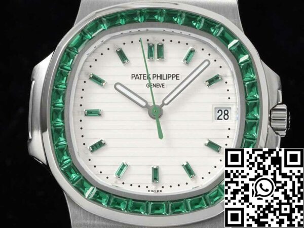 3 74 5e2c5285 a9b3 41d4 998e df48eaebb4c2 Patek Philippe Nautilus 5711 1:1 Best Edition GR gyári gyémántokkal kirakott fehér számlap