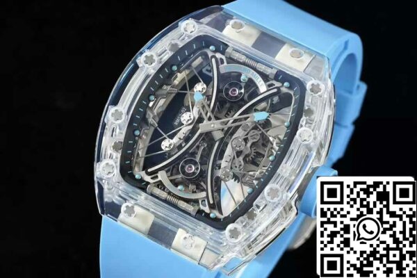 3 75 58f65737 4780 4479 9150 6dd935a09f2c Richard Mille RM053-02 Tourbillon 1:1 Best Edition RM Factory kék gumipántos óraszíj