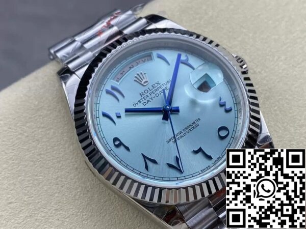 3 76 Rolex Day Date M228236 1:1 Best Edition GM Factory V2 Middle Eastern Blue Dial