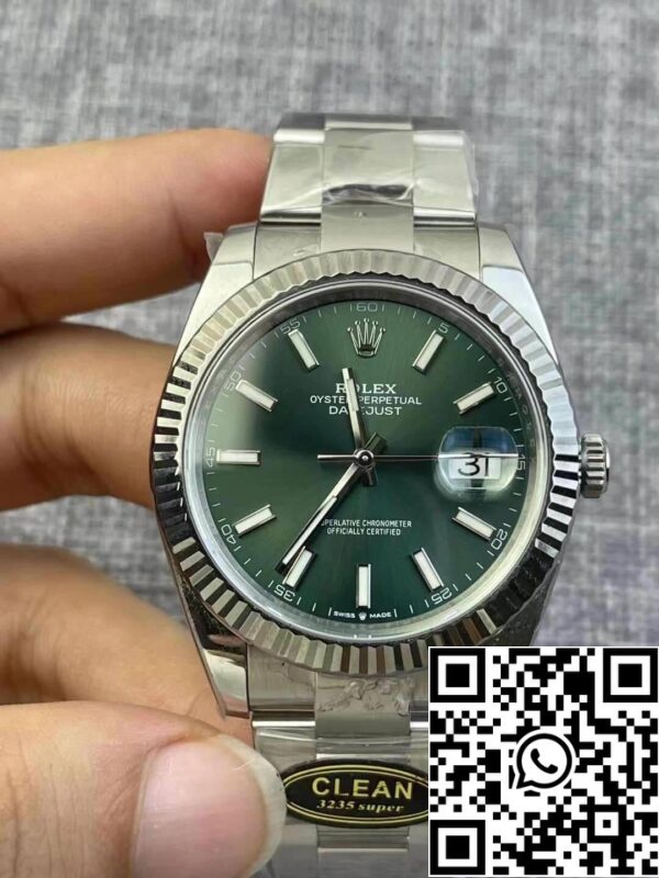 3 76 af4c6475 7f99 46e2 962d f907f8afde3d Rolex Datejust M126334-0028 1:1 Best Edition Clean Factory Green Dial