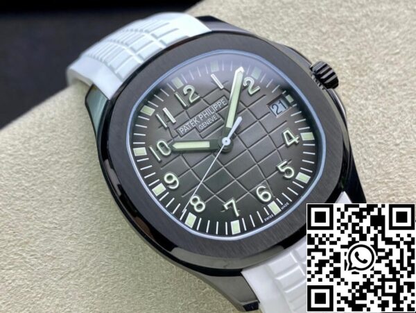 3 77 Patek Philippe Aquanaut PP5167 1:1 Mejor Edición ZF Factory DLC Blanco Correa