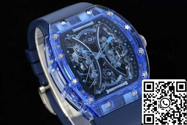 3 77 5145f360 d231 4af9 9aa3 d1190491344d Richard Mille RM053-02 Tourbillon 1:1 Best Edition RM Factory Blue Skeleton Dial