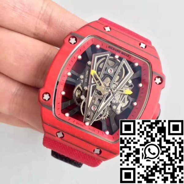 3 788 Richard Mille RM27-03 KV Factory 1:1 Mejor Edición Suizo ETA9015 Carbono Forjado Rojo