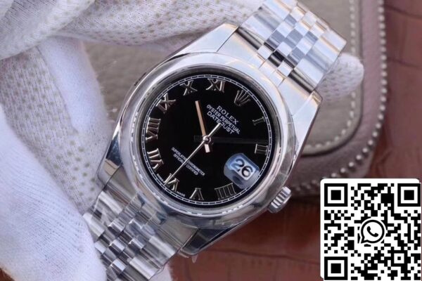 3 78 a023d684 2b85 4b7a 99ed 0bcc442ae7c5 Rolex Datejust 36mm 116234 AR Fabriek 1:1 Beste Editie Zwitserse ETA3135 Zwarte Wijzerplaat