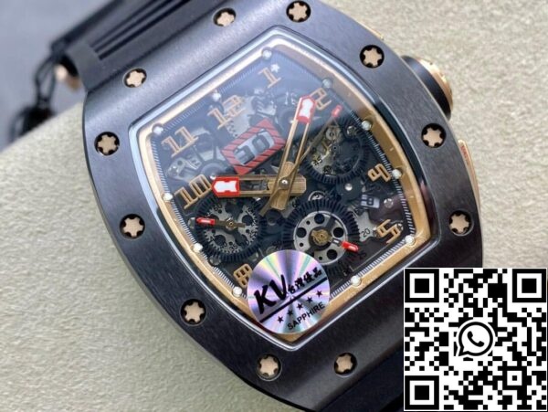 3 79 9183bb41 e452 4865 b44a a48fc0eeea4d Richard Mille RM011 1:1 Best Edition KV Fabriek Keramisch Skelet Wijzerplaat