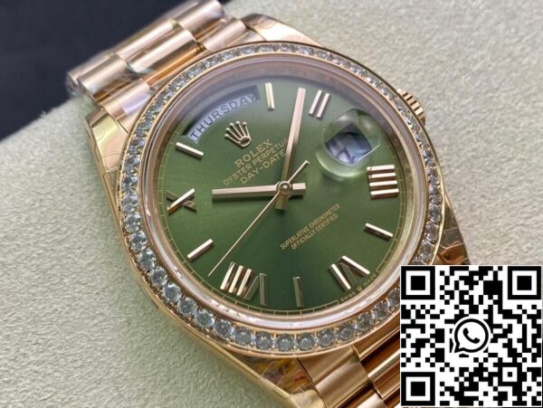 3 8 Rolex Day Date M228345RBR-0011 1:1 Best Edition EW Factory Esfera verde