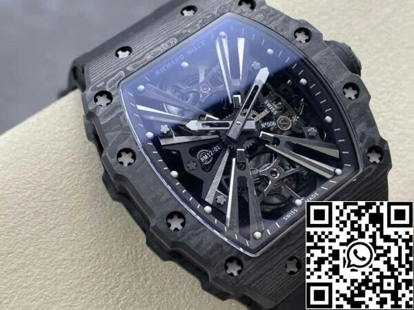 3 80 402c09ca 3d05 4aad 92a1 8a4f7784480d Richard Mille RM12-01 Tourbillon 1:1 Best Edition RM Factory Black Skeleton Dial