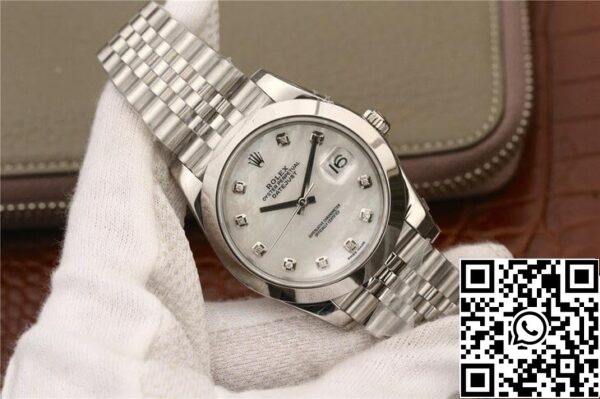 3 80 c961257d ab5d 426e ac57 0722ee4dd892 Rolex Datejust M126300 1:1 Best Edition EW Factory White Fritillary Dial