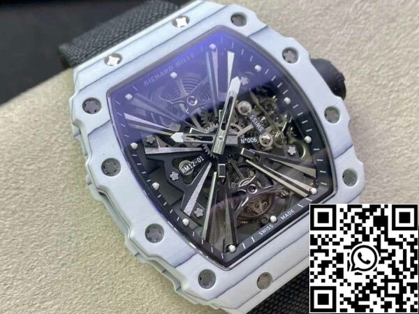 3 81 8a416683 d72d 4f9a 82d3 74c0b971b3ea Richard Mille RM12-01 Tourbillon 1:1 Best Edition RM Factory White Carbon Fiber Case