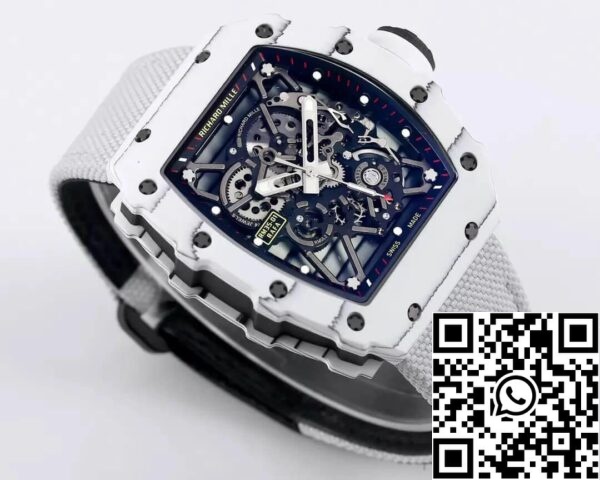 3 83 8ccd8354 d688 4a47 a568 d10d072df737 Richard Mille RM35-01 1:1 Best Edition BBR Factory White Carbon Fiber Case