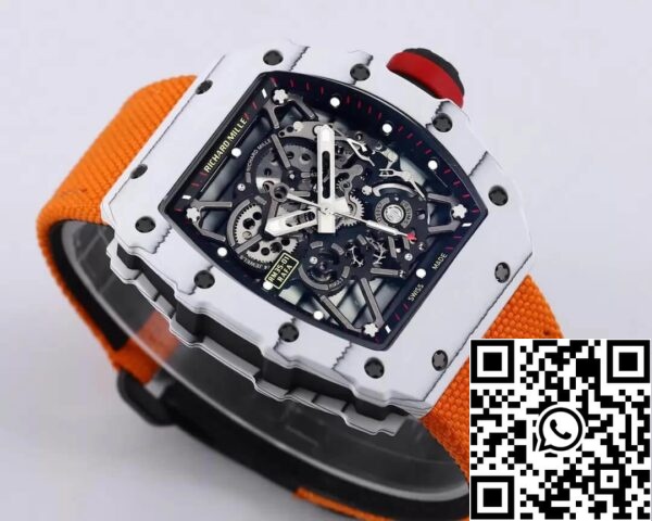 3 85 58ff955d e00a 4307 b088 3ac372e7b077 Richard Mille RM35-01 1:1 Best Edition BBR Factory Оранжевый ремешок