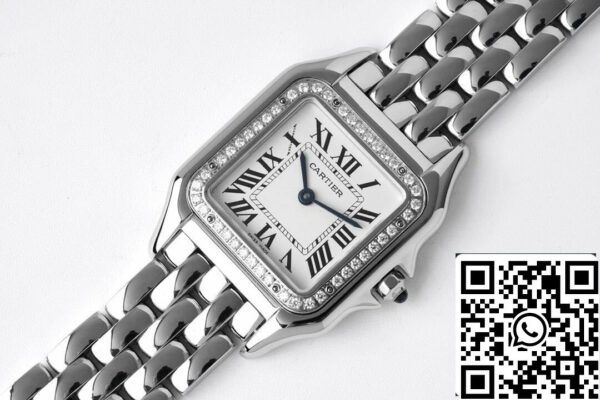 3 86 0c738121 4d86 42e1 b1dd 6ac7c7a23a38 Panthere De Cartier W4PN0008 27MM 1:1 Best Edition BV Factory White Dial