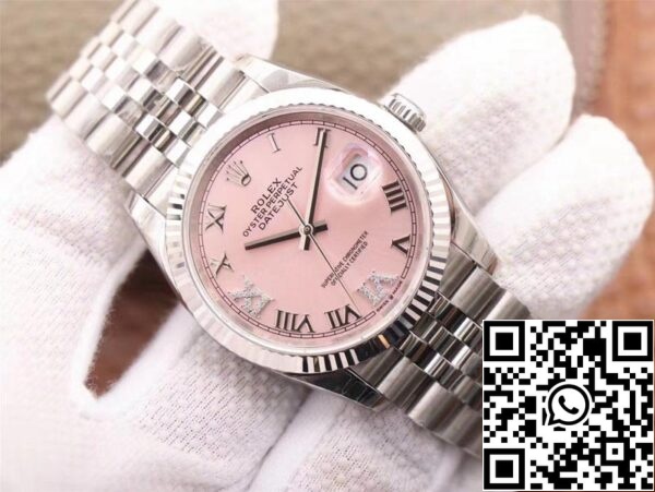 3 88 1e764cf0 8fbf 439d b5b1 da99188e29d2 Rolex Datejust M126234-0031 1:1 Best Edition EW Factory Quadrante Rosa Svizzero ETA3235