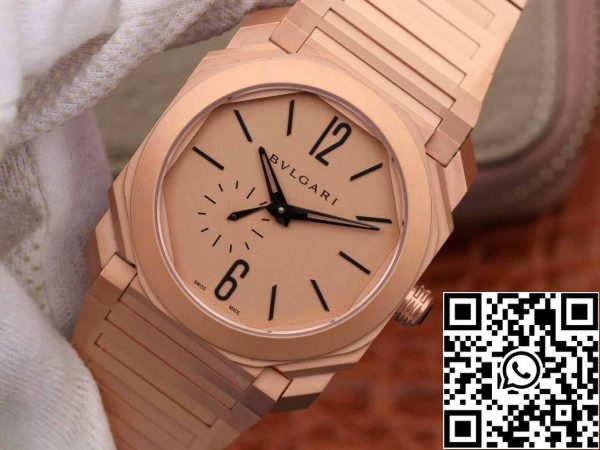 3 8 1a548332 de94 4fec 80cf e4b83e7a17fa Bvlgari Octo Finissimo 102912 1:1 Best Edition BV Factory Rose Gold Dial