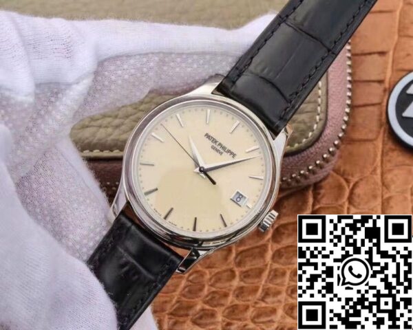 3 90 abfc28d2 9d0c 40ac 9232 16d5a2340201 Patek Philippe Calatrava 5227 ZF Factory 1:1 Best Edition Fehér számlapos svájci Cal.324 SC