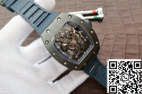 3 91 53c4ad61 c506 473d 9f36 89eca6672a48 Richard Mille RM055 1:1 Best Edition KV Factory Dark Blue Strap