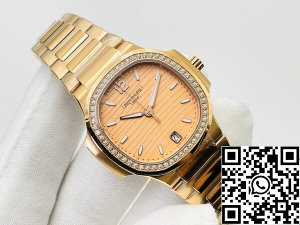 3 92 Patek Philippe Nautilus Ladies 7118/1200R-010 1:1 Best Edition 3K Factory Rose Gold