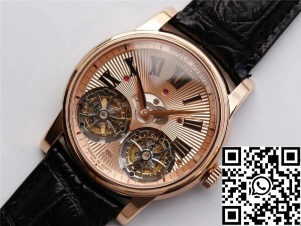 3 98 aaf05ebc c7fb 4ad3 b0aa b9aec5501801 Roger Dubuis Hommage RDDBHO0562 1:1 Best Edition JB Factory Gold Dial Sveitsin RD100