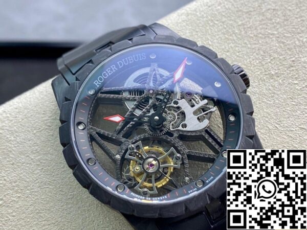 3 99 Roger Dubuis Excalibur DBEX0577 1:1 Най-добро издание BBR Factory Tourbillon Skeleton Dial