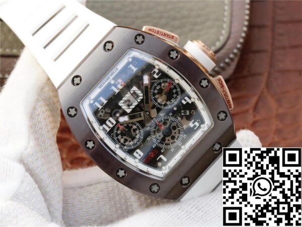 3 9 58b309b1 9693 4672 8391 e1579efff953 Richard Mille RM011 1:1 Best Edition KV Factory Ceramic White Strap