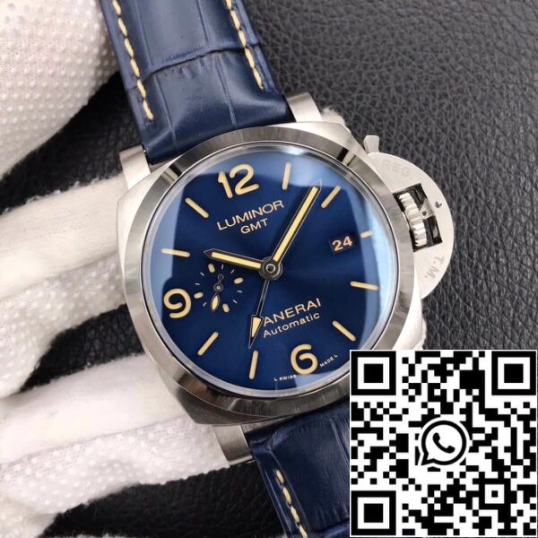 31 22 Panerai Luminor GMT PAM01033 1:1 Best Edition VS Factory tummansininen kellotaulu