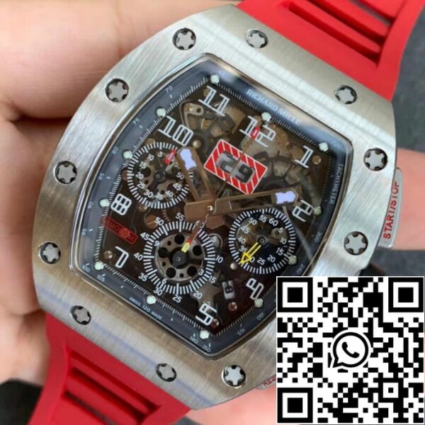 3 60d512f1 219b 4766 94f4 9ae368d2bf92 Richard Mille RM011 1:1 Best Edition KV Factory Red Rubber Strap