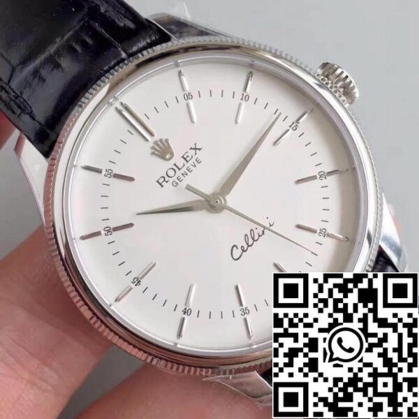 4 100 Rolex Cellini 50509 MKS Factory 1:1 Najboljša izdaja švicarski ETA3132 White Dial