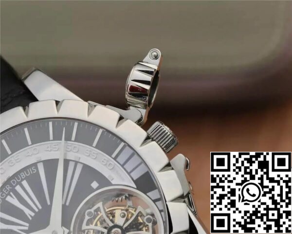 4 102 4308712d 3bdc 4a49 8cc8 31165e44caf2 Roger Dubuis Excalibur RDDBEX0291 1:1 Best Edition JB Factory Tourbillon Λευκό κέλυφος Μαύρο καντράν