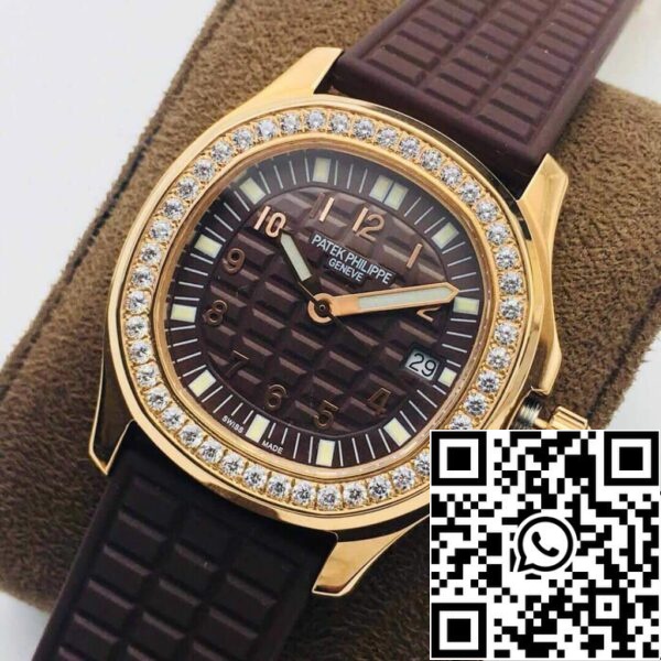 4 102 85d91638 caf0 4e8b 89d5 0e94b5525ec2 Patek Philippe Aquanaut 5067A Movimento de Quartzo 1:1 Best Edition PPF Factory Mostrador castanho ouro rosa