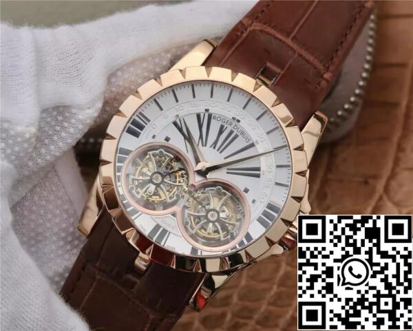 4 103 7595c84d fe6b 4d9c bebb 29f275c24ef9 Roger Dubuis Excalibur RDDBEX0249 1:1 Best Edition JB Factory Tourbillon Cadran blanc