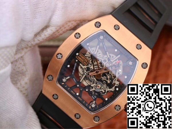 4 104 2ec3aa45 ba3d 4340 aed5 38c07ea8133e Richard Mille RM035 Americas KV Factory 1:1 Best Edition Oro Rosa Cinturino Nero