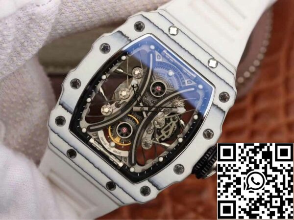 4 107 cd7b7037 8a73 4606 a54e 1c8a08bb752b Richard Mille RM53-01 1:1 Mejor Edición KV Factory Blanco TPT Fibra Carbono