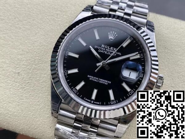 4 109 Rolex Datejust M126334-0018 1:1 Best Edition VS Factory Svart urtavla