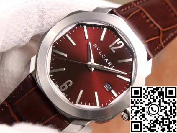 4 10 c7b3c0a9 f39d 443a 8462 a3ab5ec03215 Bvlgari Octo 102705 1:1 Best Edition BV Factory Reddish Brown Dial