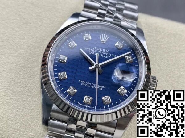 4 11 Rolex Datejust M126234-0057 36MM 1:1 Best Edition чистый заводской синий циферблат