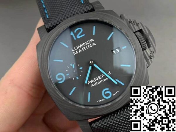 4 111 b5896a22 da64 4982 bc03 2684fd9c94ef Panerai Luminor PAM01661 1:1 Mejor Edición VS Fábrica Negro Carbono Suizo P9010