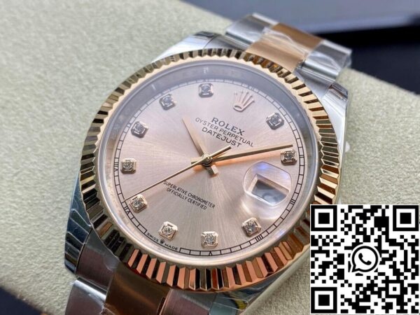 4 113 Rolex Datejust M126331-0007 41MM 1:1 Best Edition EW Factory V3 rózsaszín számlap