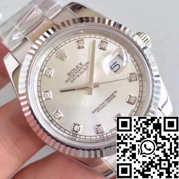 4 113 fec2f508 3402 4acc a918 e80a7b5df78b Rolex Datejust II 116334-0009 EW Factory 1:1 Best Edition Swiss ETA2836 Quadrante Argento Diamante Marcatore