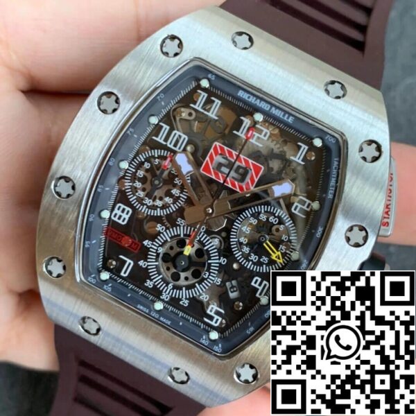 4 115 b08bffc1 5dcf 41ab 9443 ce3c59226fc5 Richard Mille RM11 1:1 Best Edition KV Factory Titânio Bracelete castanha